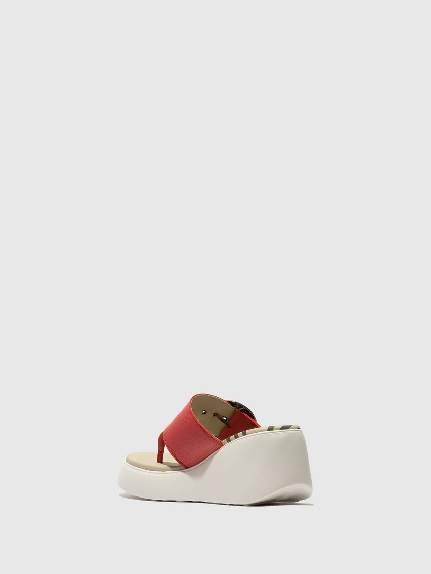 Buckle Mules DAFI938FLY RASPBERRY - Image 3