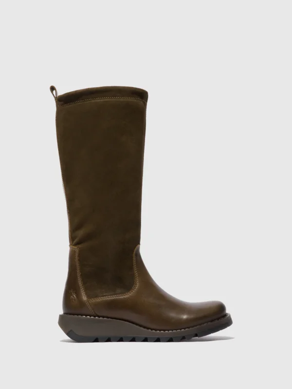 Zip Up Boots SEME828FLY RUG/OILSUEDE OLIVE/SLUDGE