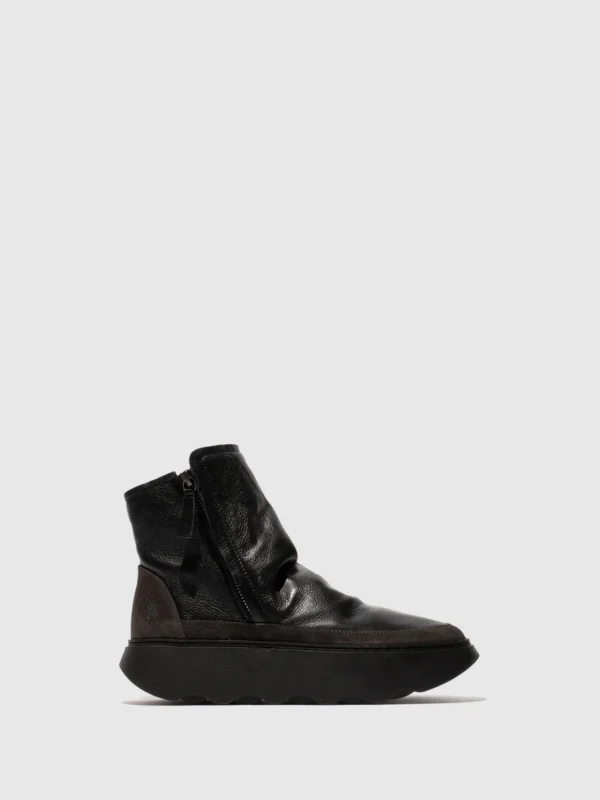 Zip Up Ankle Boots FABY728FLY BLACK/DIESEL
