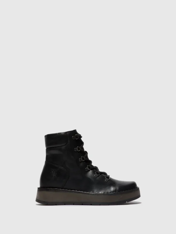 Lace-up Ankle Boots ROXY094FLY BLACK