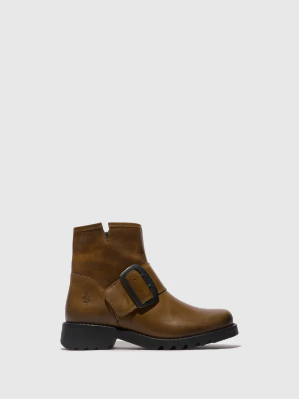 Buckle Ankle Boots RILY991FLY CAMEL