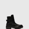 Buckle Ankle Boots NAFE142FLY BLACK