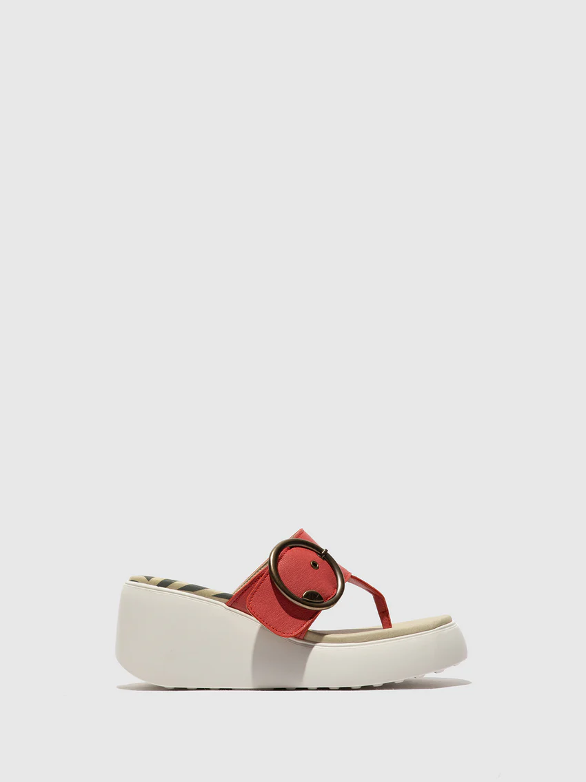 Buckle Mules DAFI938FLY RASPBERRY