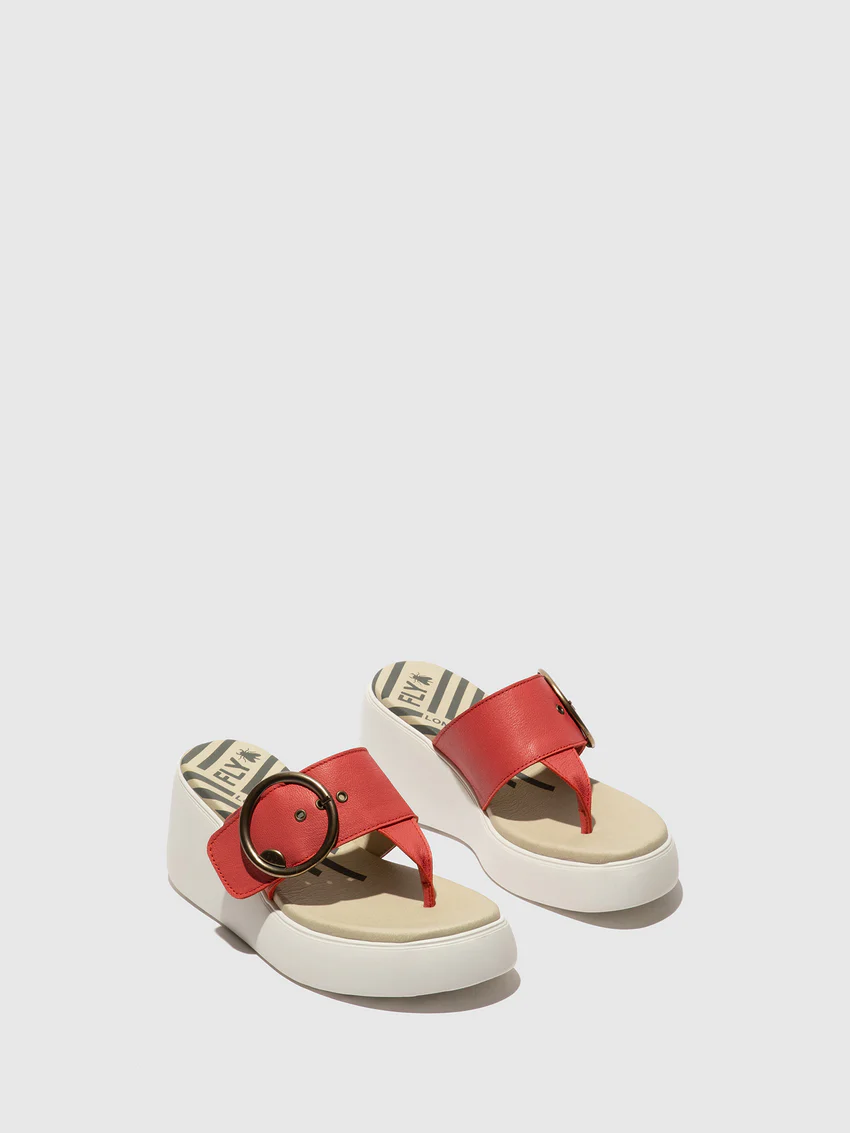 Buckle Mules DAFI938FLY RASPBERRY - Image 2