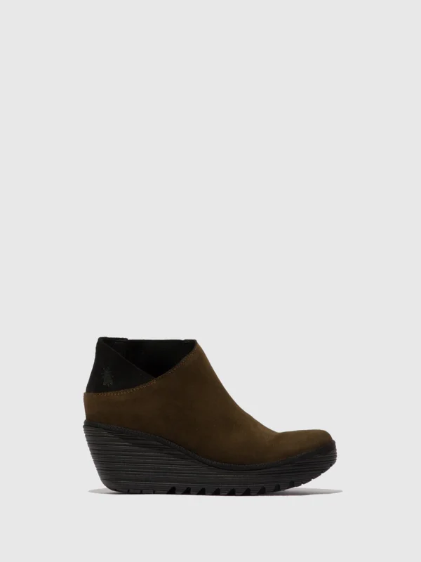 Zip Up Ankle Boots YEGO400FLY SLUDGE/BLACK