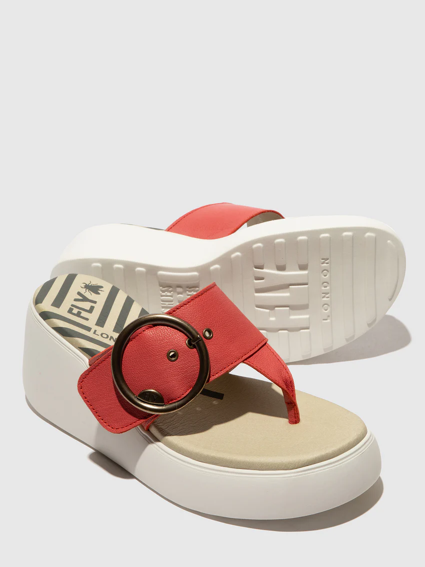 Buckle Mules DAFI938FLY RASPBERRY - Image 4