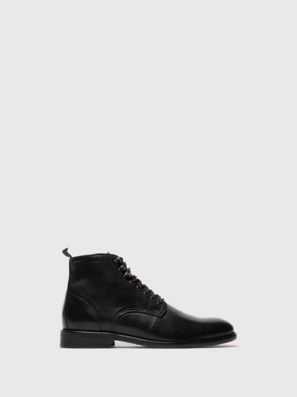 Lace-up Ankle Boots WERN002FLY BURN BLACK