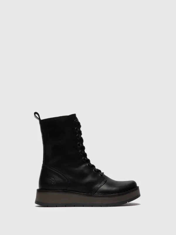 Lace-up Ankle Boots RAMI043FLY RUG BLACK
